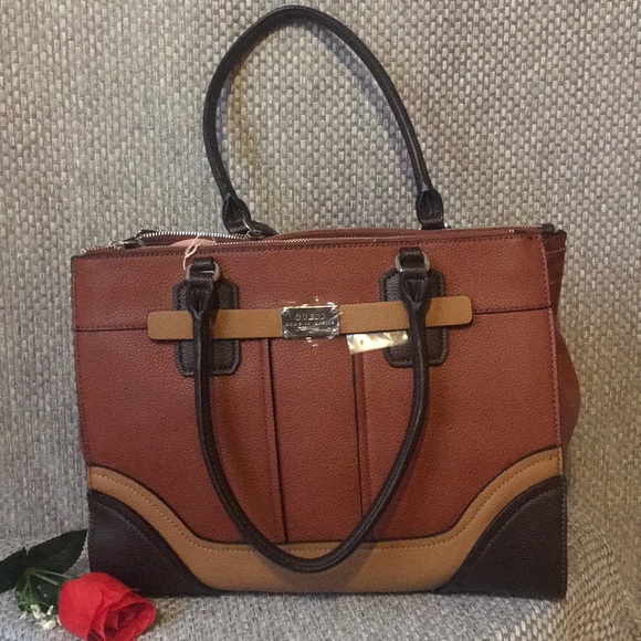 Guess Handbags - Guess ACME brown multi bag